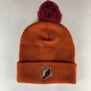 Arizona Coyotes NHL Orange Reverse Retro Pom Beanie